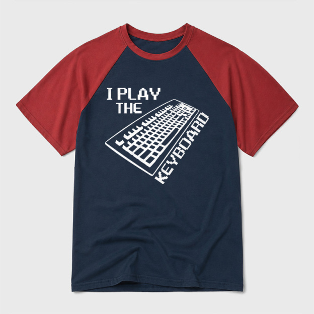 I Play The Keyboard Geek Retro Raglan T-Shirt