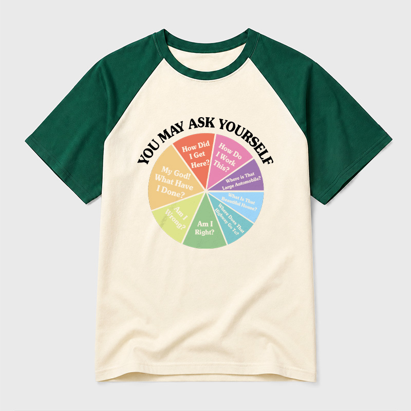 You May Ask Yourself Geek Retro Raglan T-Shirt