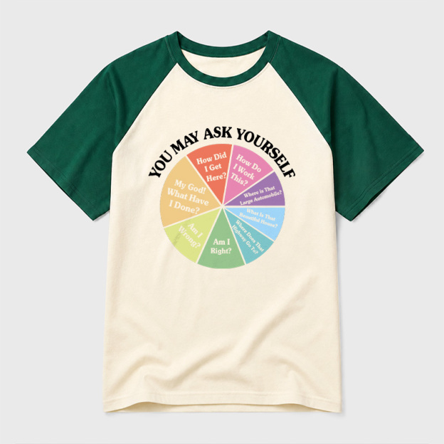 You May Ask Yourself Geek Retro Raglan T-Shirt