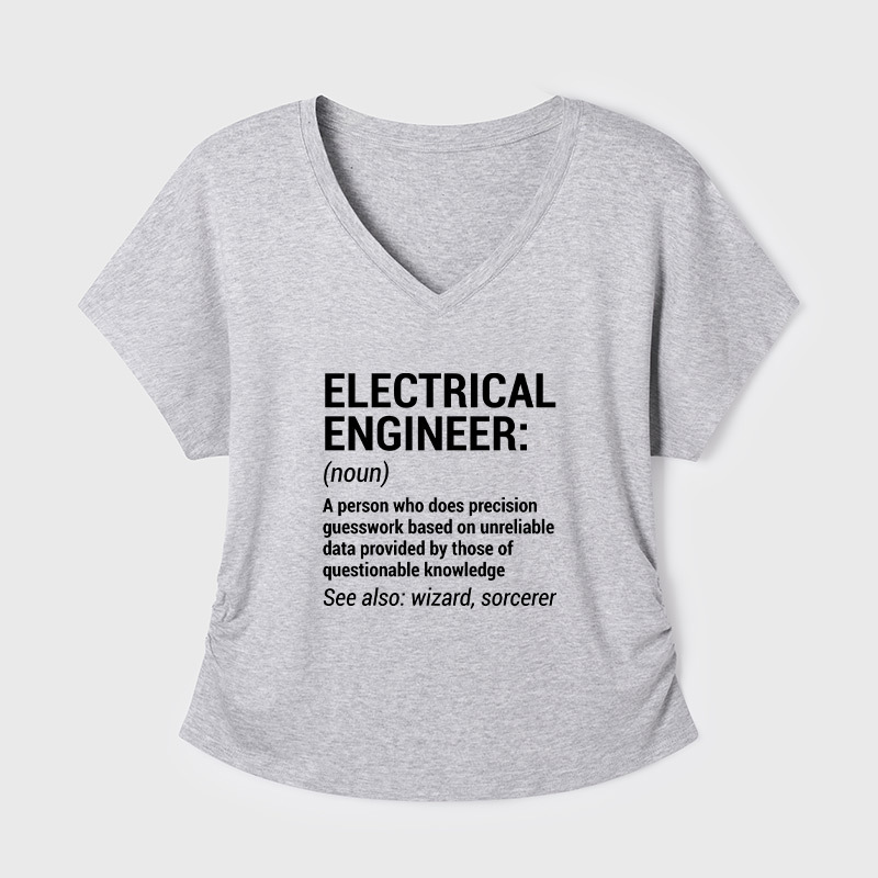 Funny Electrical Engineer Geek Dolman Sleeve V-Neck Shirt