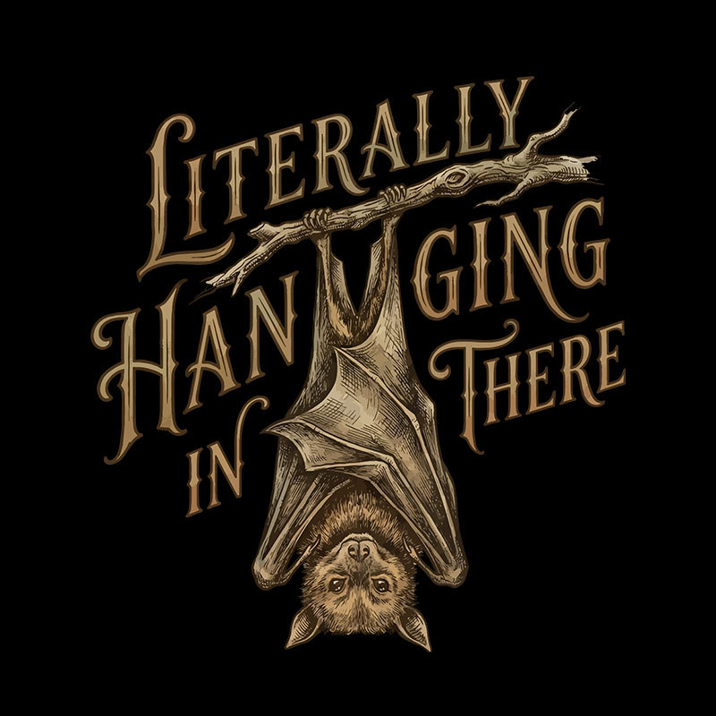 Literally Hanging In There Geek T-Shirt
