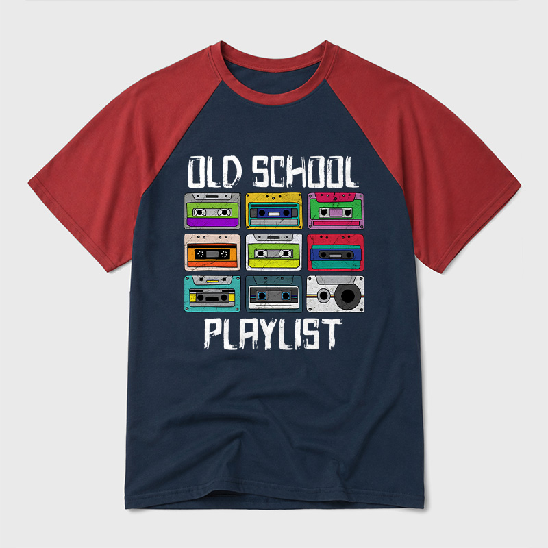 Cassette Tape Music Retro 80s Geek Retro Raglan T-Shirt