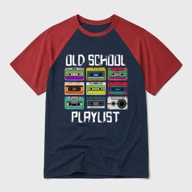 Cassette Tape Music Retro 80s Geek Retro Raglan T-Shirt