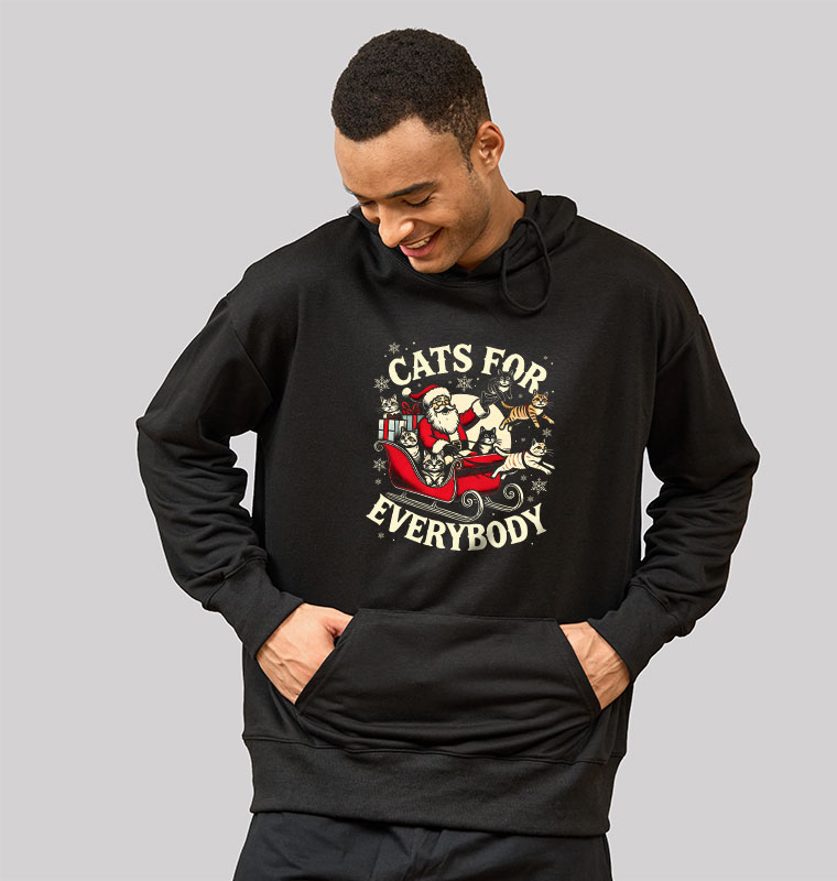 Christmas Cat Santa Cat Lover Geek Hoodie