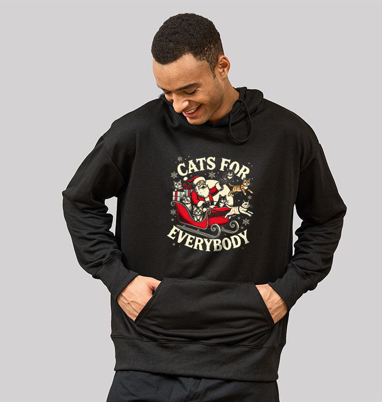 Christmas Cat Santa Cat Lover Geek Hoodie