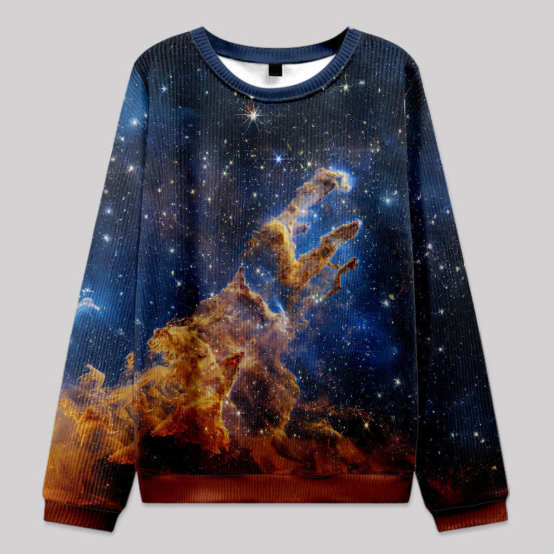 Pillar of Creation Nebula Fuzzy Fleece Sweatshirt