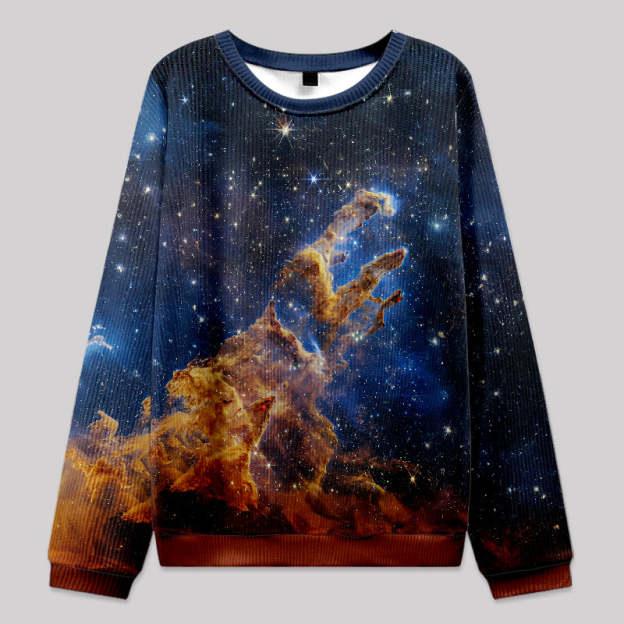 Pillar of Creation Nebula Fuzzy Fleece Sweatshirt