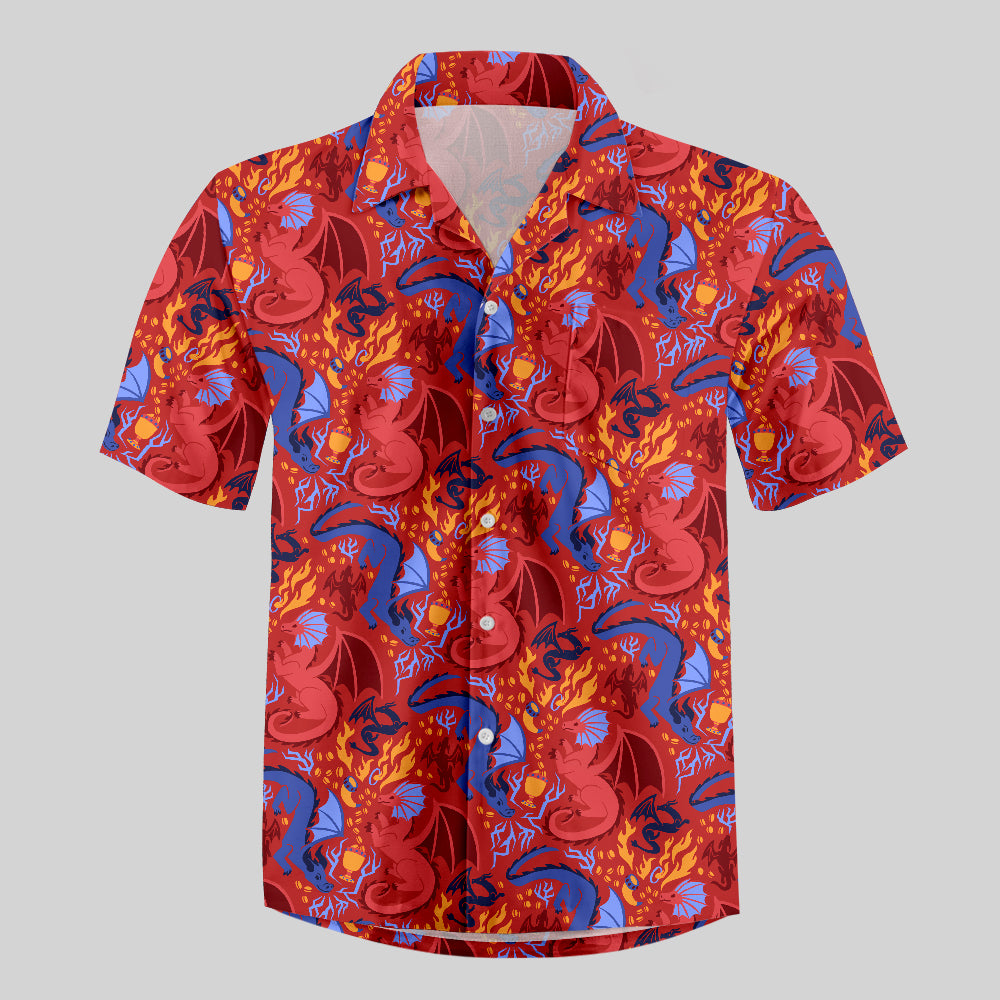 Dragonfire Dance Button Up Pocket Shirt