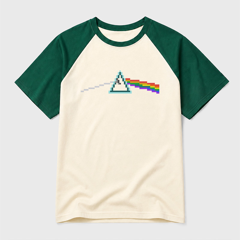 The Dark Side of 8-Bit Geek Retro Raglan T-Shirt