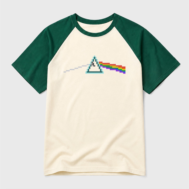 The Dark Side of 8-Bit Geek Retro Raglan T-Shirt