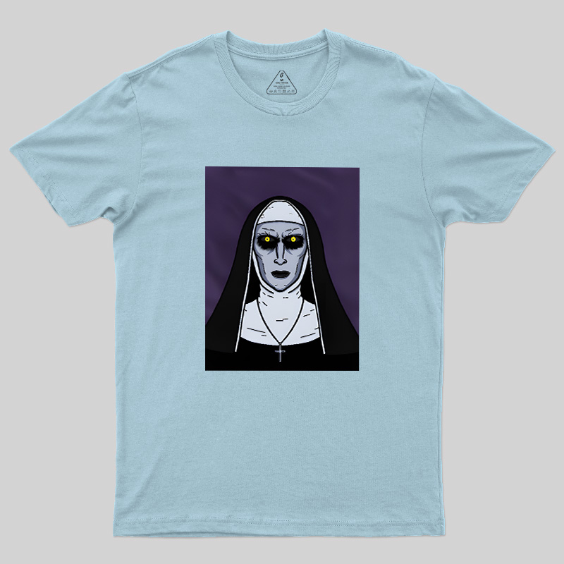 Macabre Nun Dark Horror Cartoon Geek T-Shirt