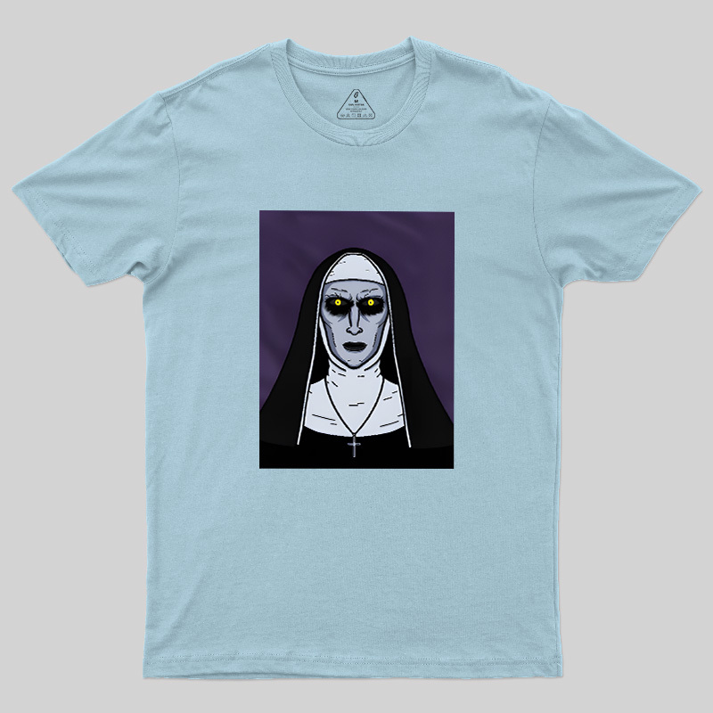 Macabre Nun Dark Horror Cartoon Geek T-Shirt