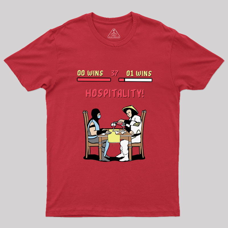 Fighting Game Rivals At Dinner Geek T-Shirt