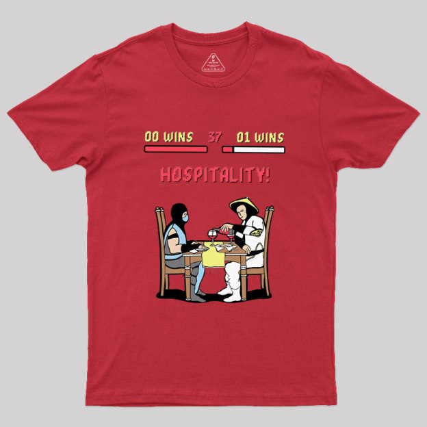 Fighting Game Rivals At Dinner Geek T-Shirt