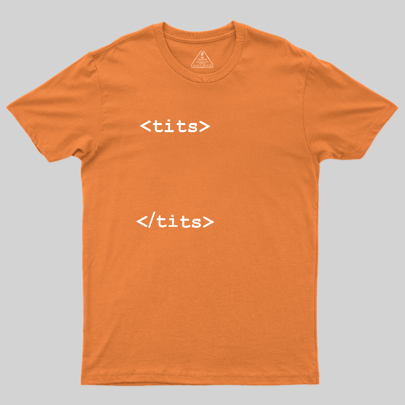 HTML Boobs Tag Geek T-Shirt