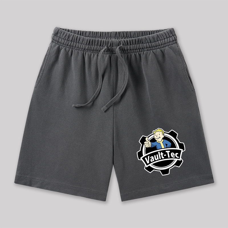 Vault-Tec Funny Game Geeky Washed Shorts