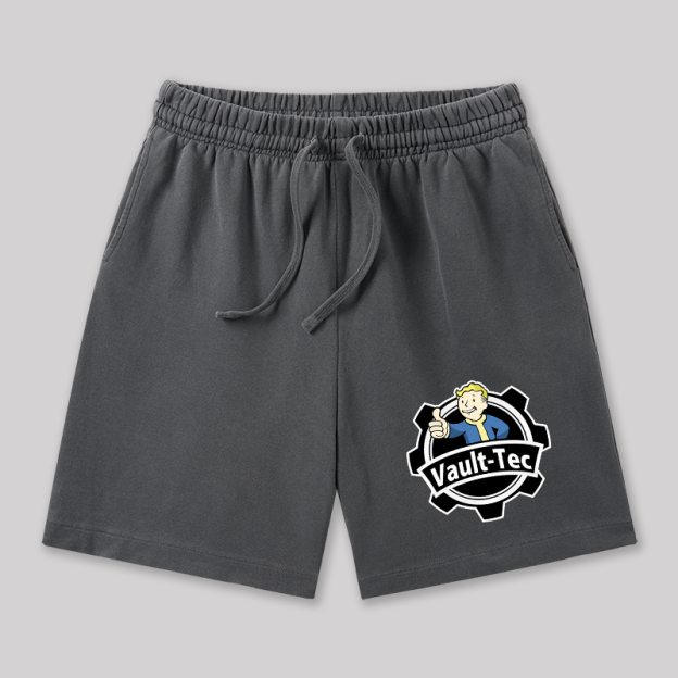 Vault-Tec Funny Game Geeky Washed Shorts