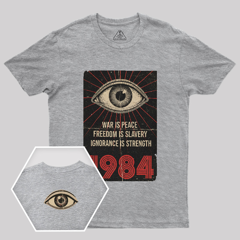 1984 Orwell Front and Back Printed T-Shirt