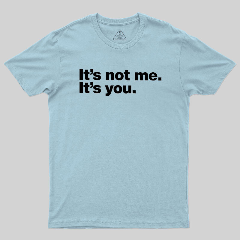 It Is Not Me It Is You Geek T-Shirt