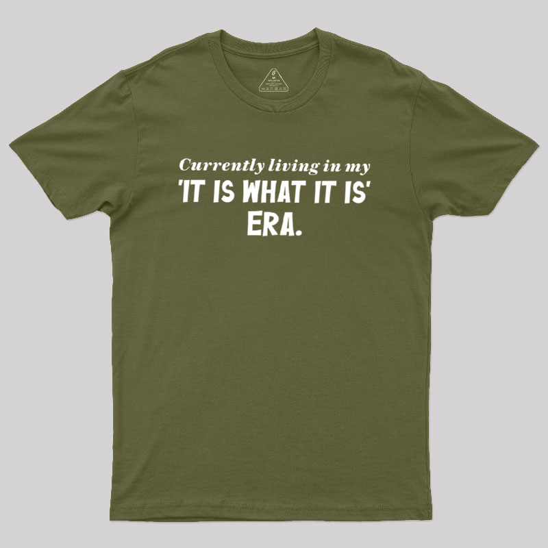 Currently Living in My 'It Is What It Is' Era Geek T-Shirt