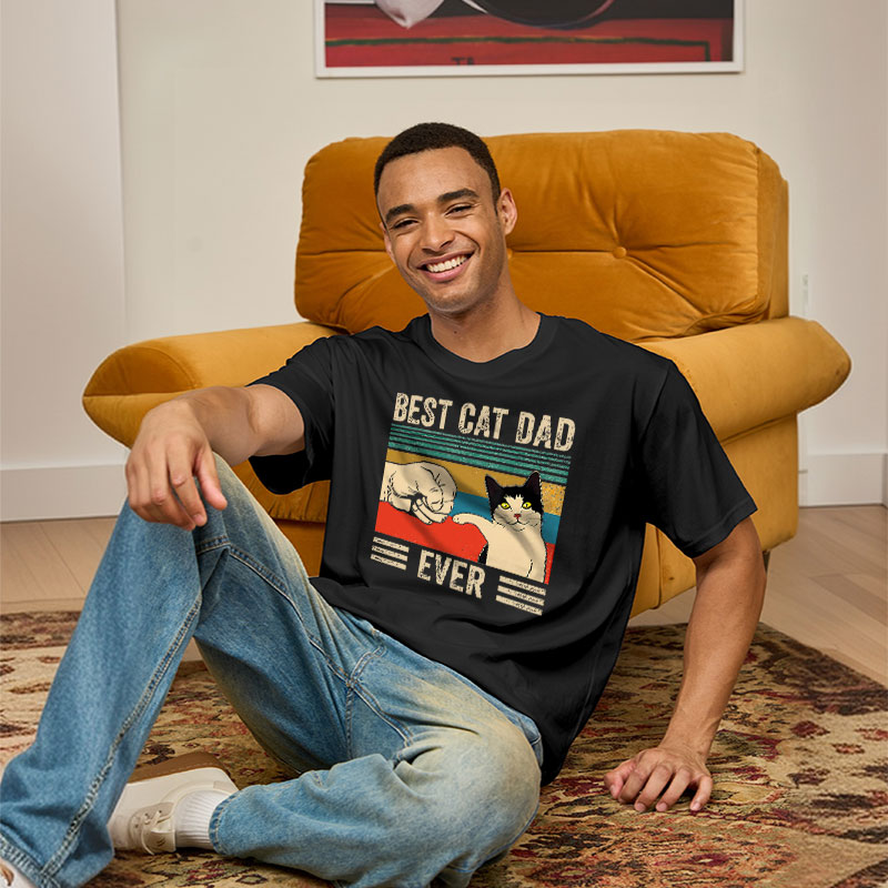 Best Cat Dad Ever Geek T-Shirt