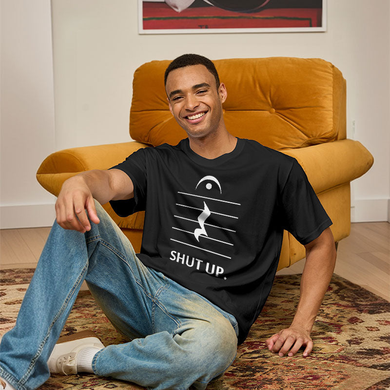 Shut Up By Music Notation Geek T-Shirt