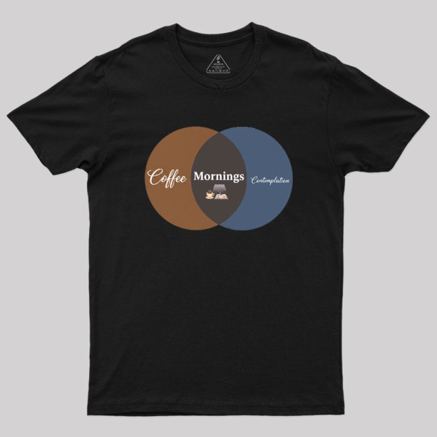 Coffee & Contemplation Venn Diagram Geek T-Shirt
