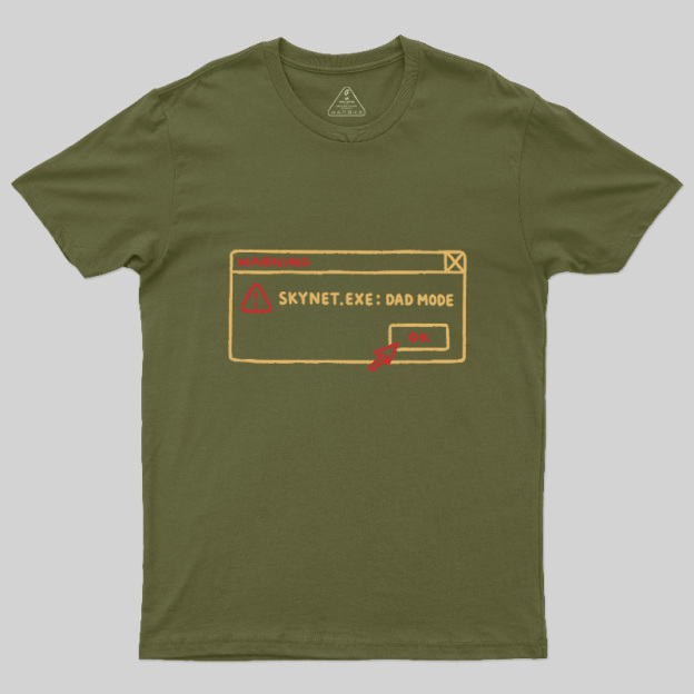 AI Dad Mode Warning Geek T-Shirt