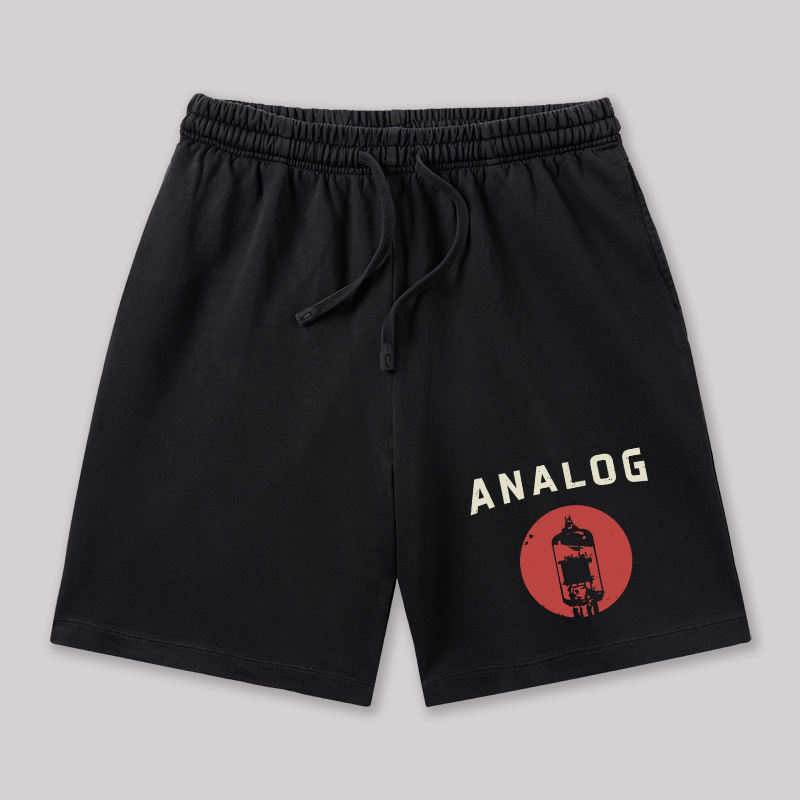 Vacuum Tube Analog Distressed Geeky Washed Shorts