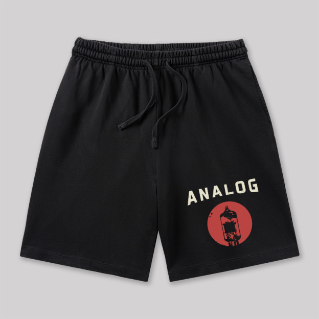 Vacuum Tube Analog Distressed Geeky Washed Shorts