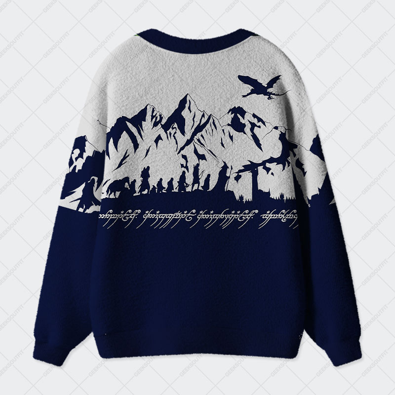 Mountains of Mordor Geek Ugly Cardigan Sweaters 