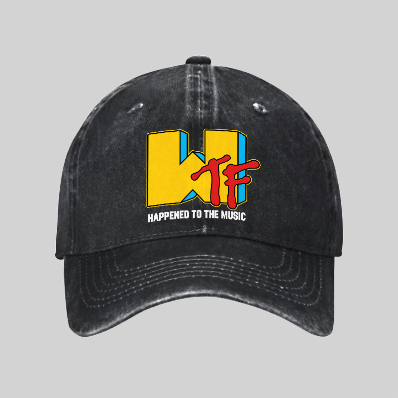 WTF Happened To The Music Washed Vintage Baseball Cap
