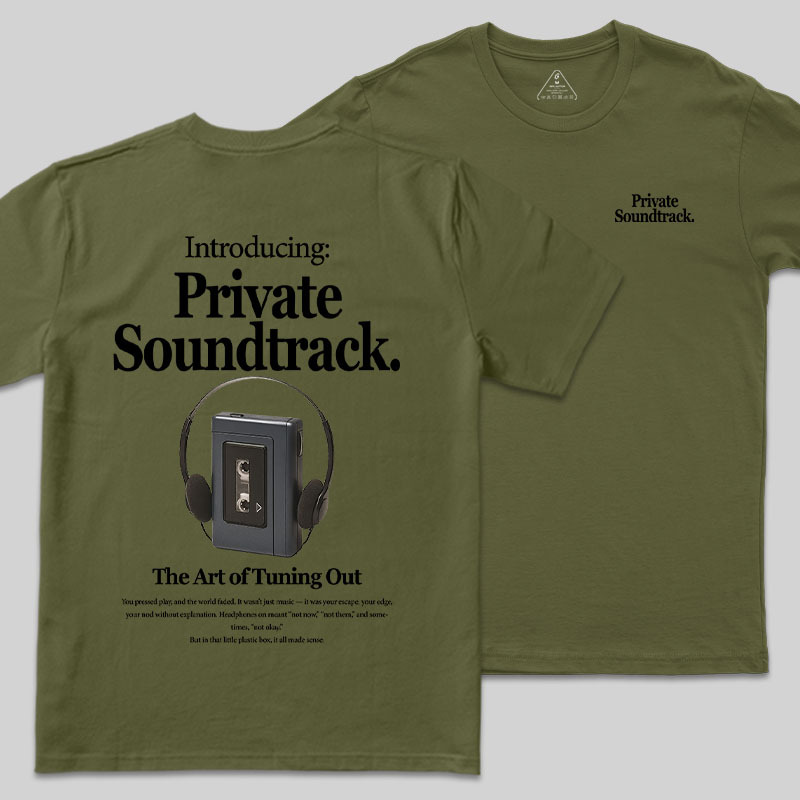 Private Soundtrack Front and Back Printing Geek T-Shirt