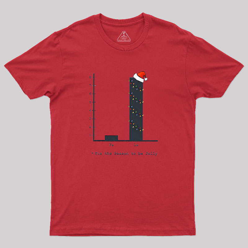 Christmas Carol Math Bar Graph Baseball ? Geek T-Shirt