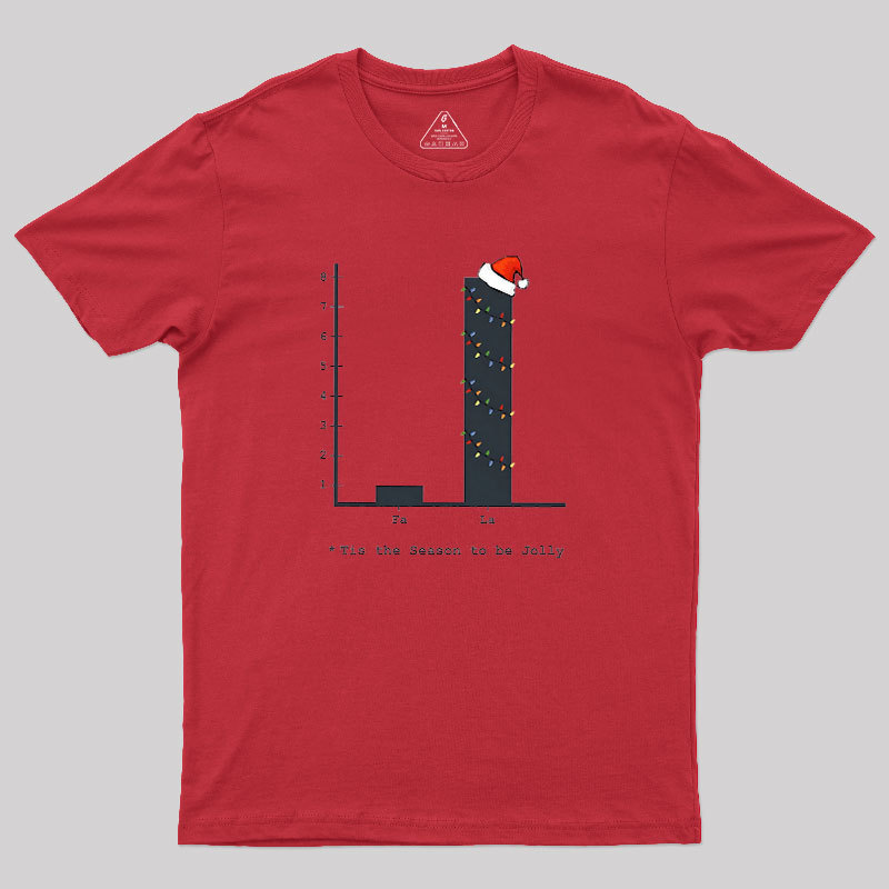 Christmas Carol Math Bar Graph Baseball ? Geek T-Shirt