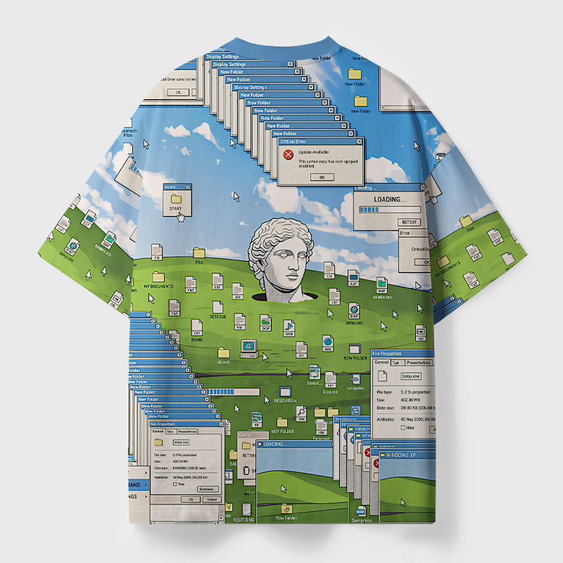 Geeksoutfit Windows XP Bliss Wallpaper Geek Eco Oversized Graphic
