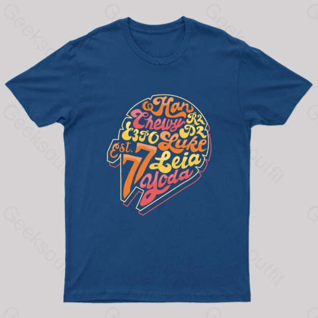 1977 Starship Crew Nerd T-Shirt Navy / S