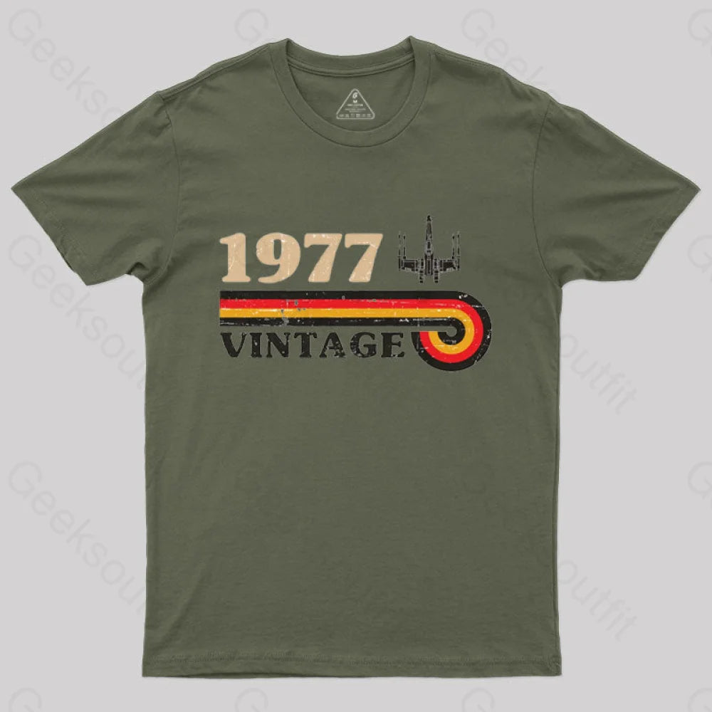 1977 Vintage Wing T-Shirt Army Green / S