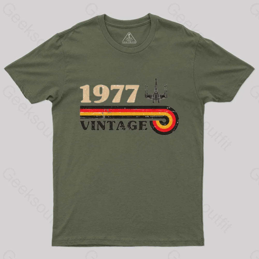 1977 Vintage Wing T-Shirt Army Green / S