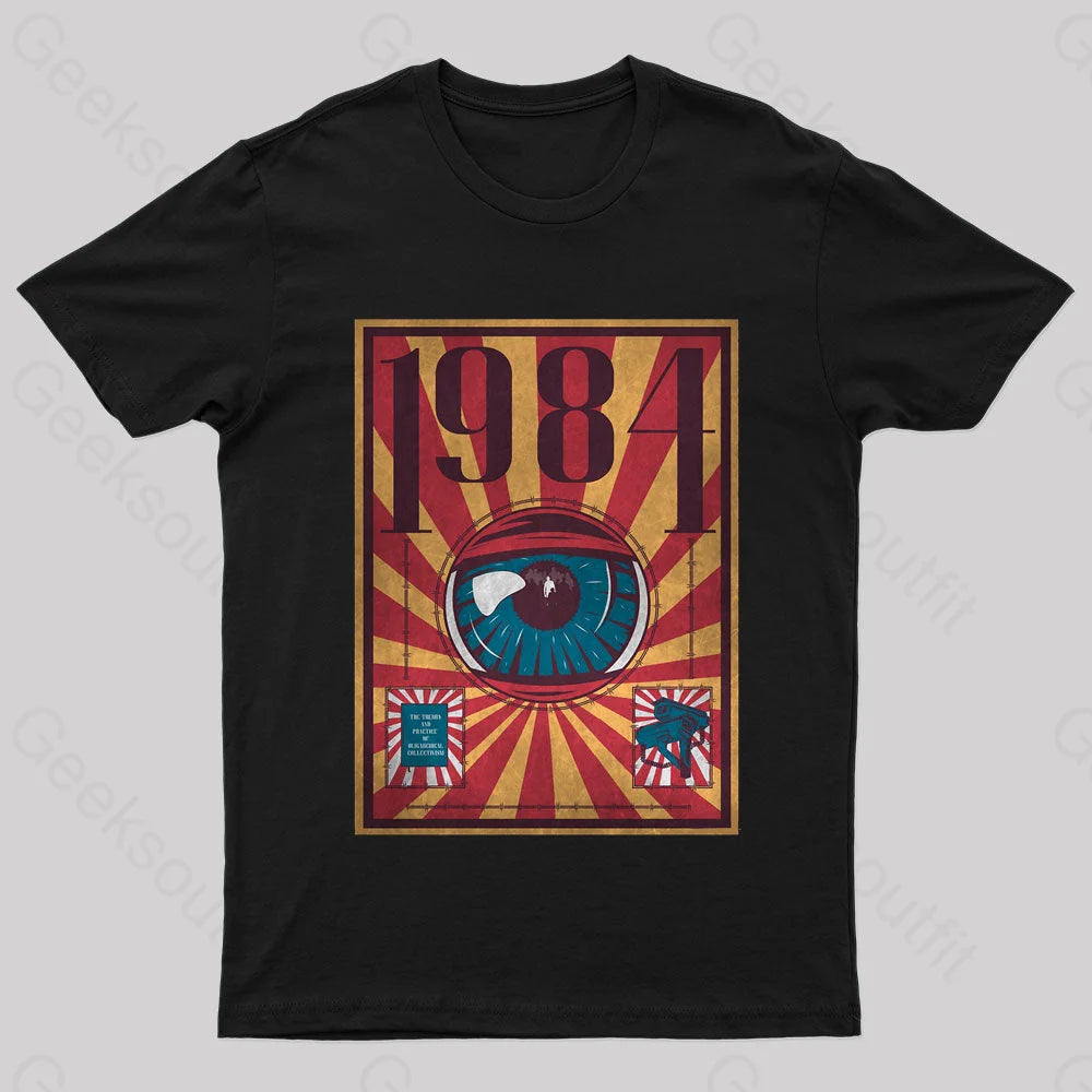 1984 Dystopia Geek T-Shirt Black / S