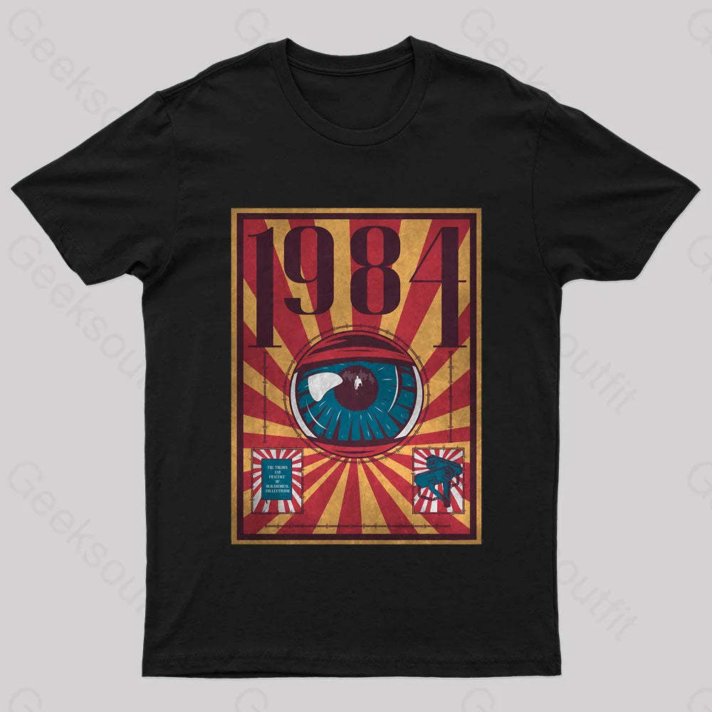1984 Dystopia Geek T-Shirt Black / S