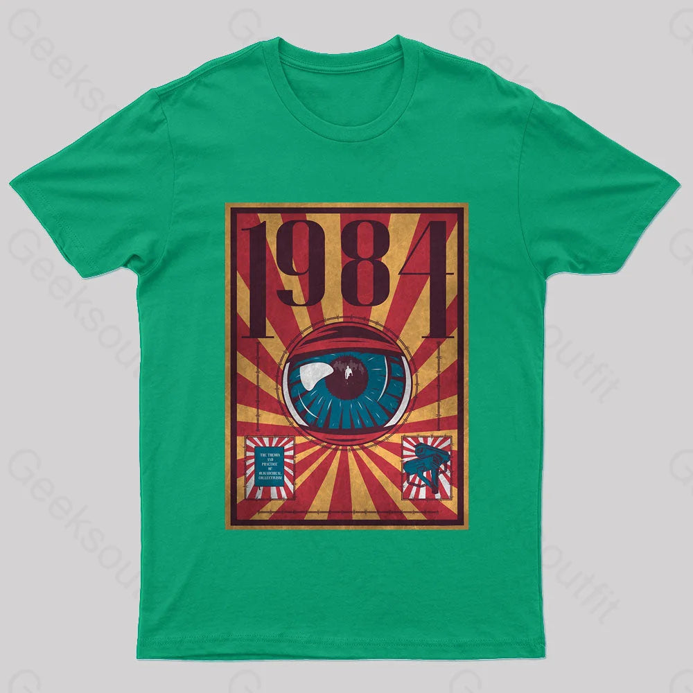 1984 Dystopia Geek T-Shirt Green / S