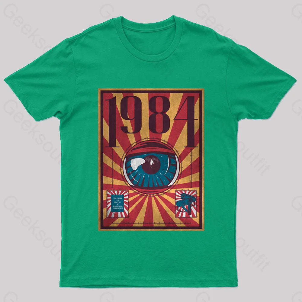 1984 Dystopia Geek T-Shirt Green / S