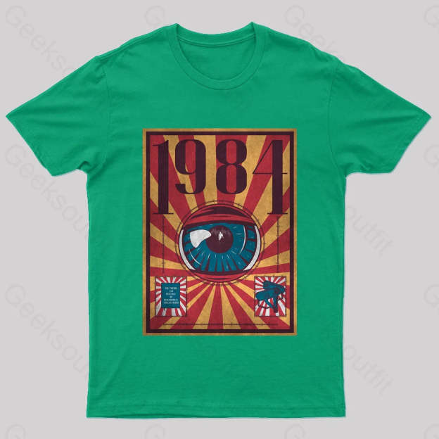 1984 Dystopia Geek T-Shirt Green / S