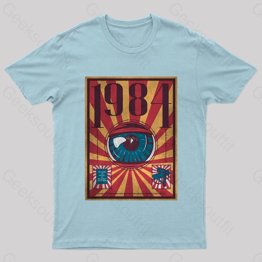 1984 Dystopia Geek T-Shirt Light Blue / S