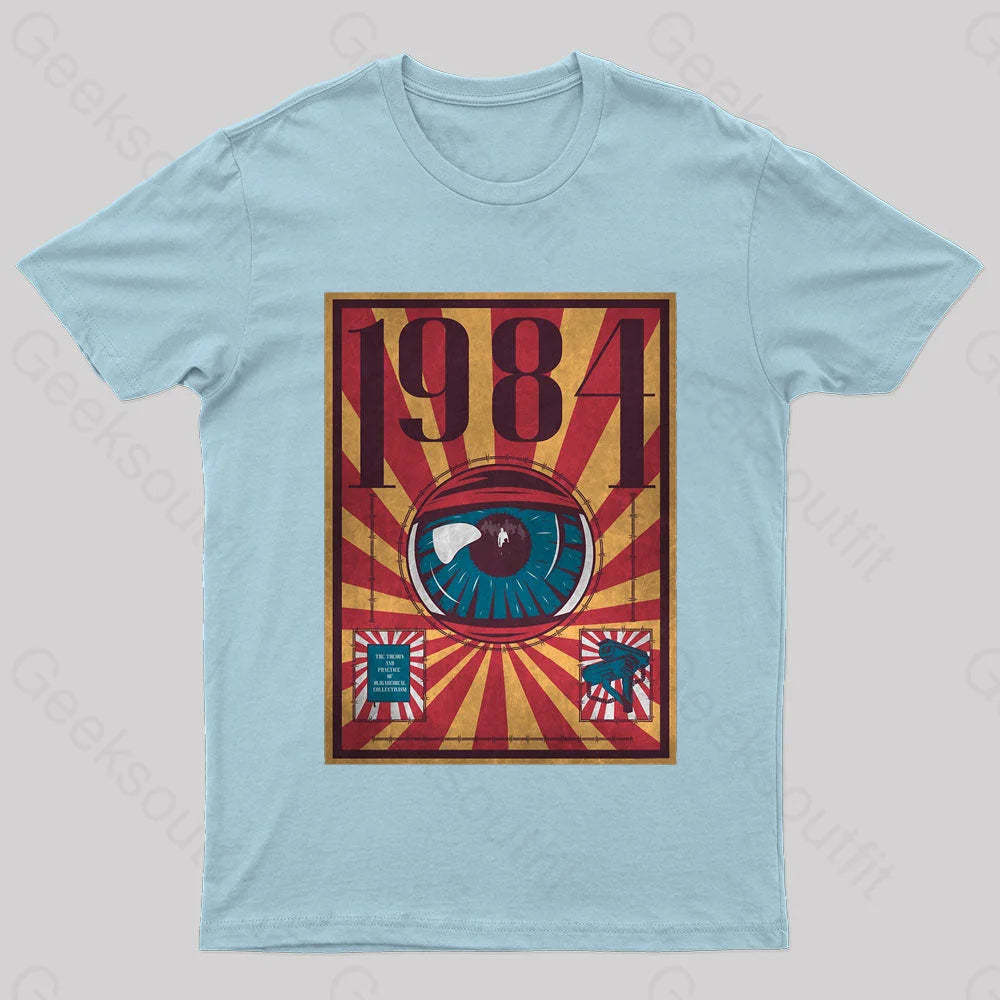 1984 Dystopia Geek T-Shirt Light Blue / S