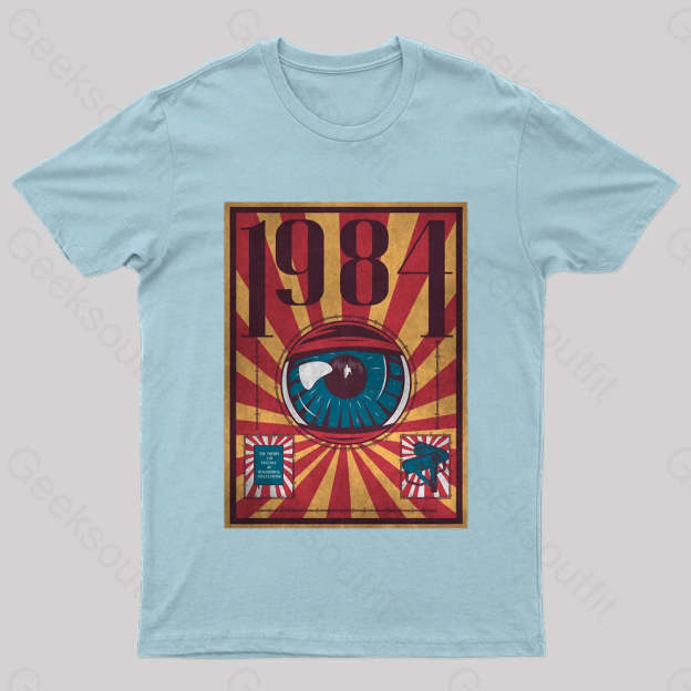1984 Dystopia Geek T-Shirt Light Blue / S