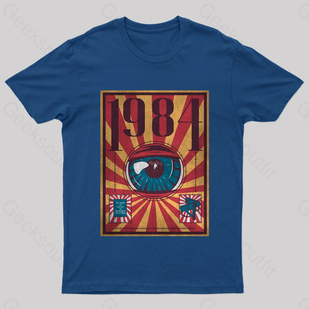 1984 Dystopia Geek T-Shirt Navy / S