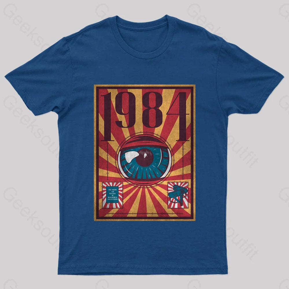 1984 Dystopia Geek T-Shirt Navy / S