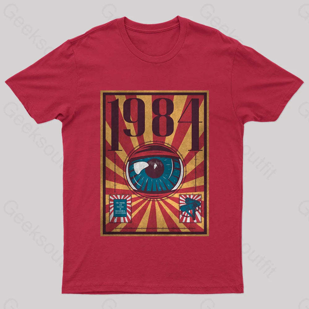 1984 Dystopia Geek T-Shirt Red / S